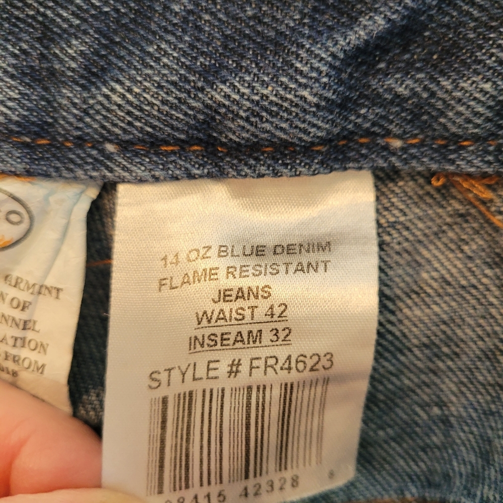 Rasco 14 oz. Flame Resistant Classic Fit mens jeans - 42 X 32.     U27 - Picture 5 of 7
